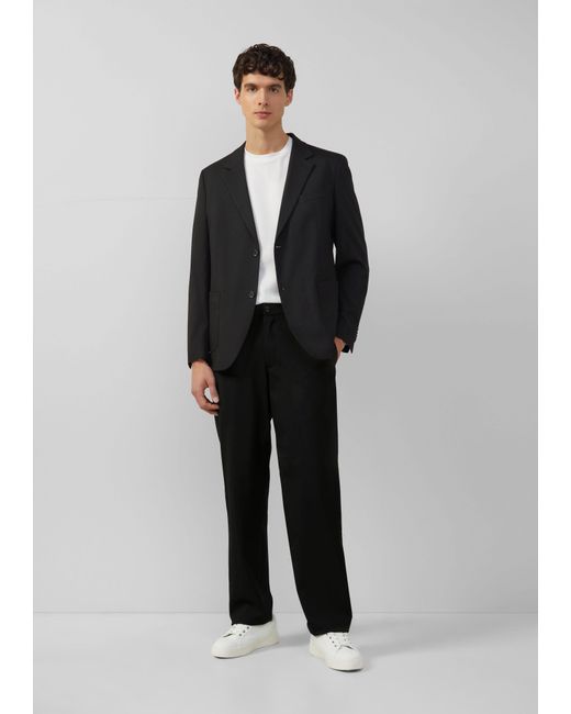 S.oliver .Oliver BLACK LABEL Stoffhose s.O NOW: Anzughose aus Stretch-Material mit Wide Leg in White für Herren