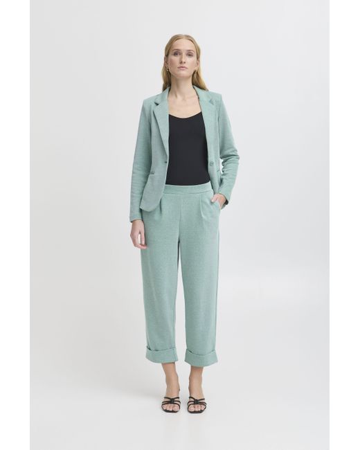 Ichi Blue Anzughose IHKATE Modische Hose mit Taschen