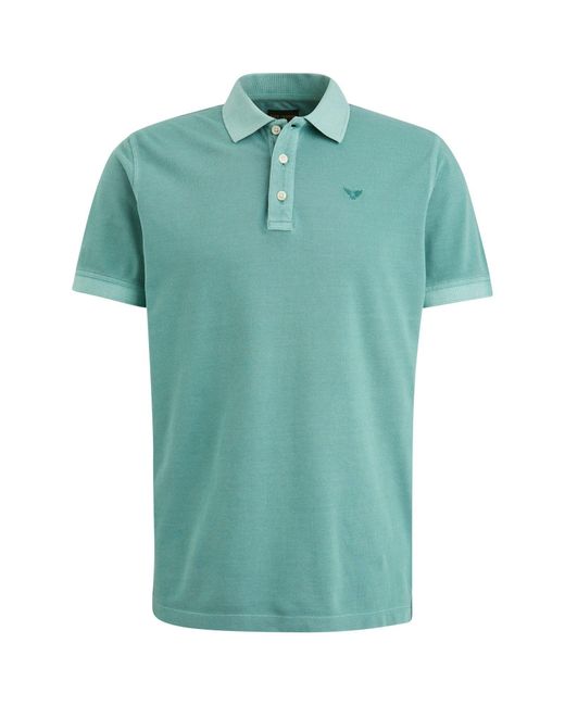 PME LEGEND Poloshirt Short sleeve polo Pique garment dy in Green für Herren