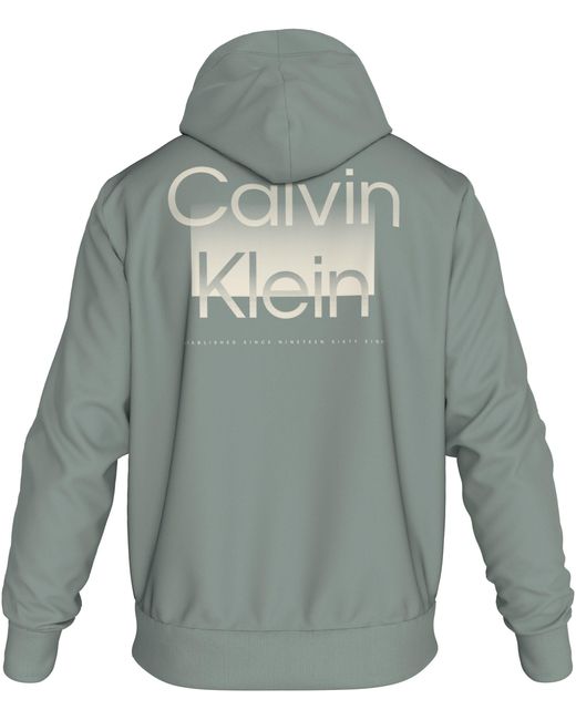 Calvin Klein Kapuzensweatshirt ENLARGED BACK LOGO HOODIE mit Logodruck in Gray für Herren
