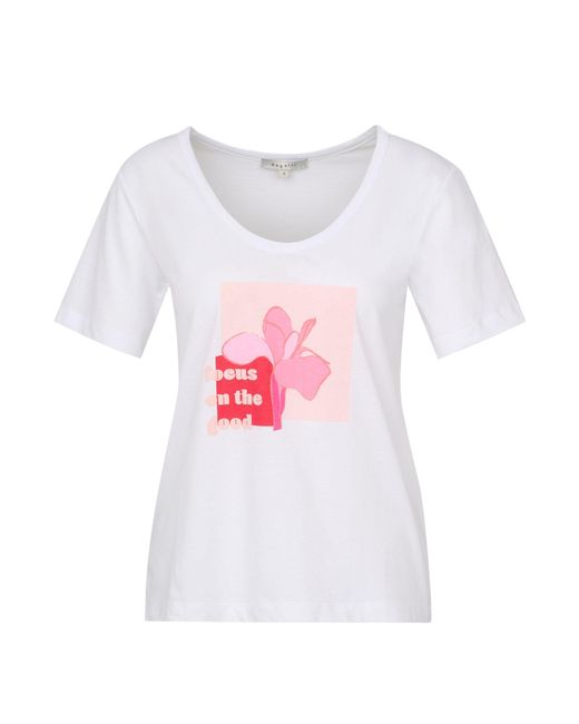 Bugatti Pink T-Shirt mit Aufdruck