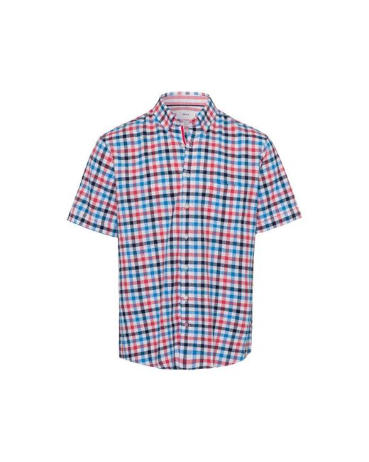 Brax Kurzarmhemd ocean (1-tlg., keine Angabe) in Blue für Herren