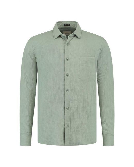 Dstrezzed Mousselin Hemd in Green für Herren