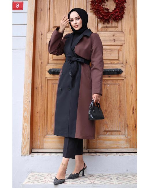 Misskyle Blue Vorderseitig verzierte Trenchcoat