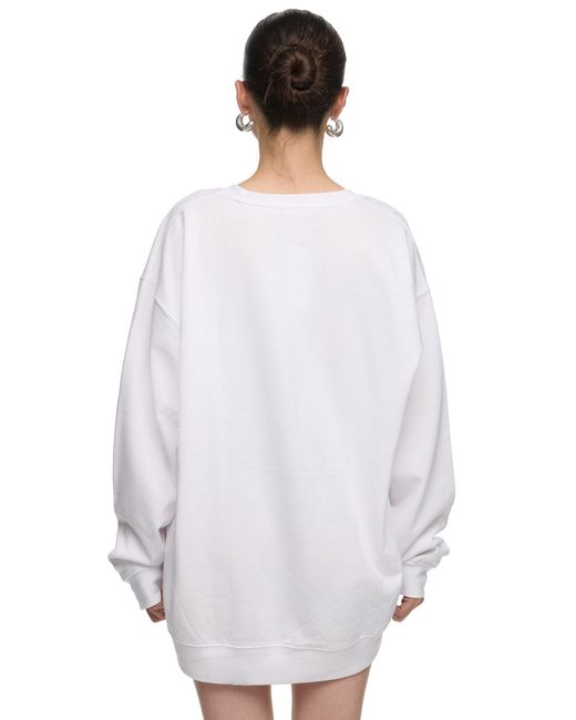 Worldclassca White Oversized MOM LIFE Print Langarm Pullover Freizeit Sweatshirt