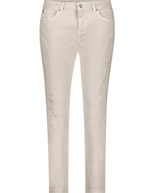 Monari White 5-Pocket-Jeans Hose light sand