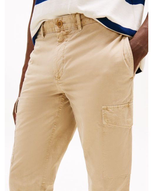 Tommy Hilfiger Cargohose DENTON LW TWILL CARGO in Natural für Herren