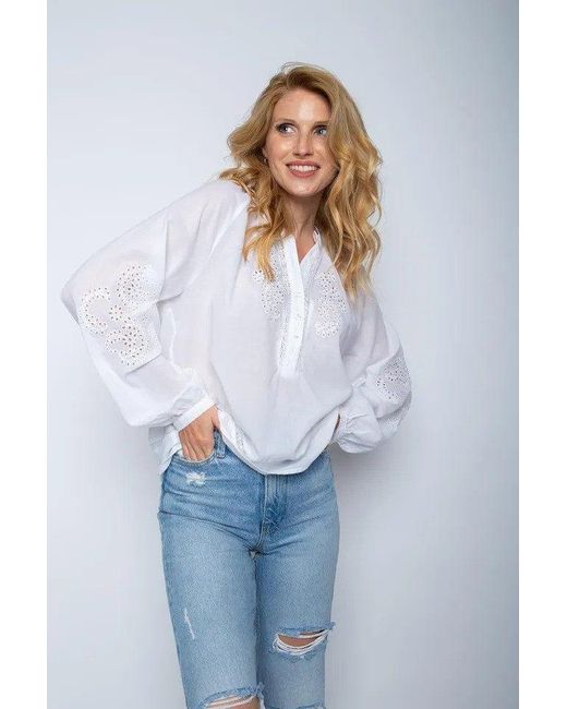 Gang White Klassische Bluse
