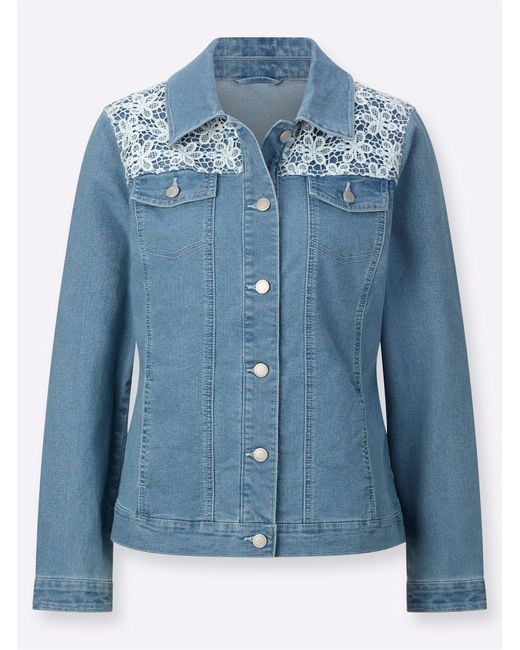 Sieh an! Blue Allwetterjacke Jeansjacke