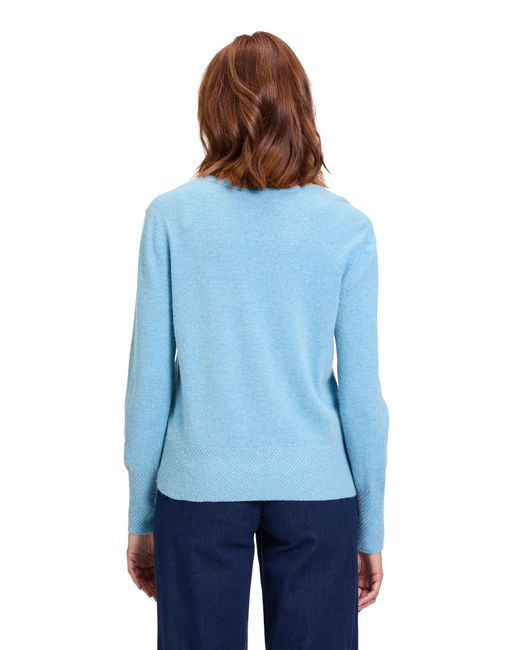 BETTY&CO Blue Rundhalspullover Strickpullover