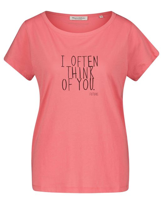 Marc O' Polo Pink T- T-Shirt mit Print (1-tlg)