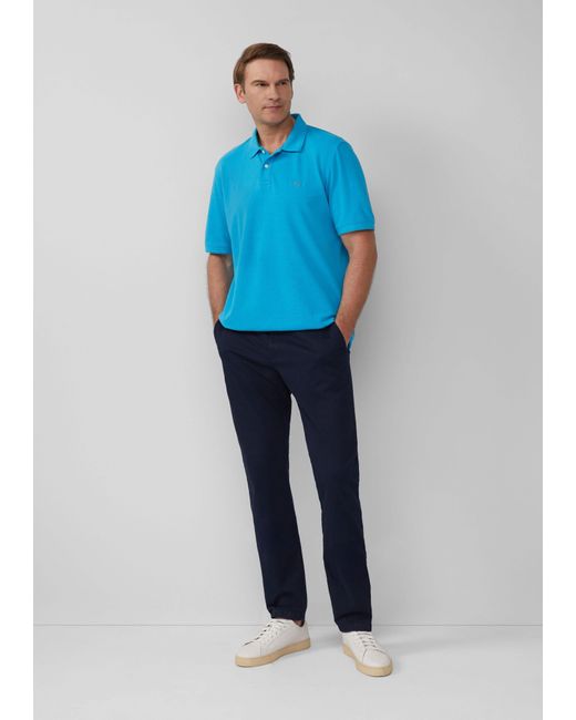 S.oliver Kurzarmshirt Poloshirt mit kleinem Labelpatch Label-Patch in Blue für Herren