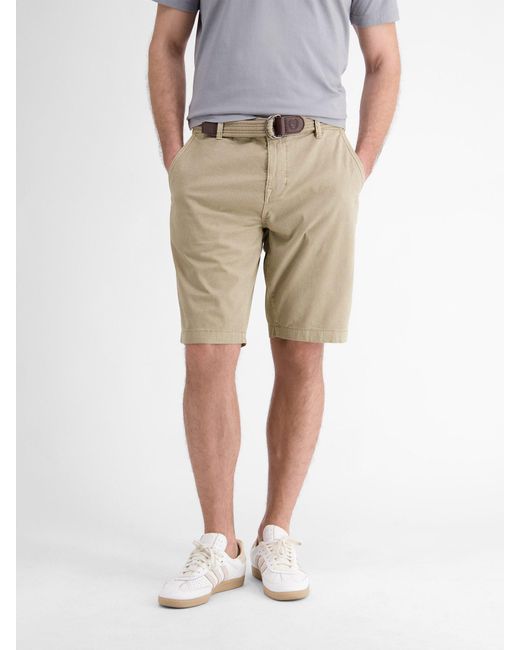 Lerros Bermudas Chino-Bermuda mit Gürtel (Set) in Natural für Herren