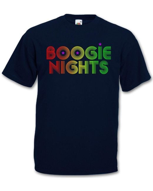 Urban Backwoods Print- Boogie Nights T-Shirt Diggler Mark John Burt Dirk in Blue für Herren