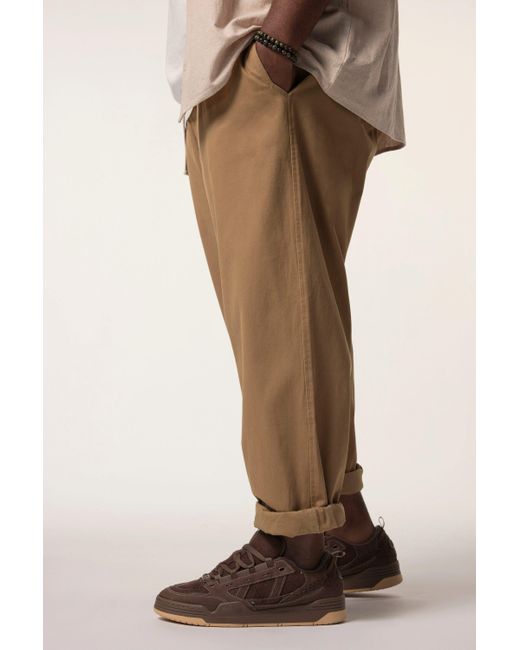 STHUGE Chinohose Bundfaltenhose Tapered Loose Fit bis 72 in Natural für Herren