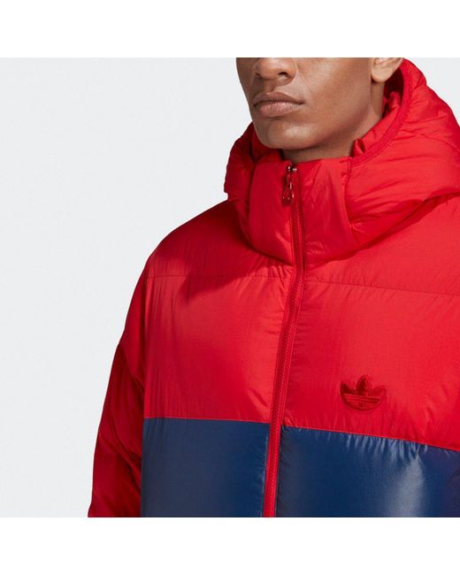 Adidas Originals Allwetterjacke Down Blocked Puffer Jacket in Red für Herren