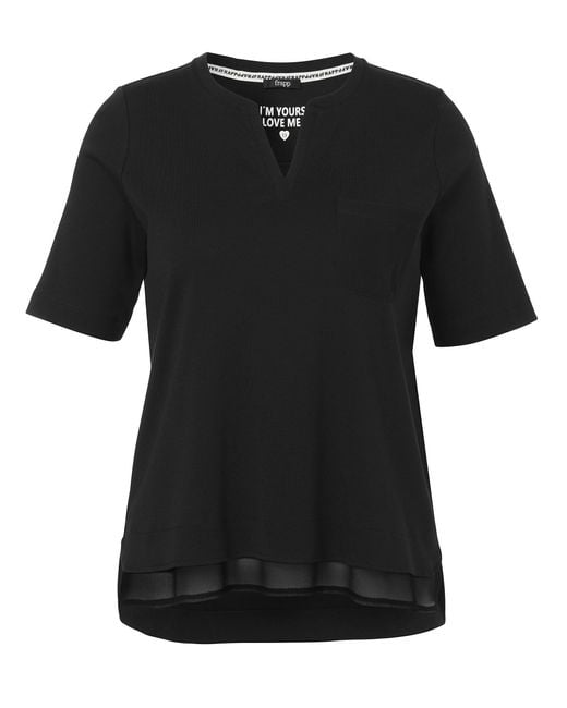 FRAPP Black V-Shirt in hochwertiger Baumwollqualität