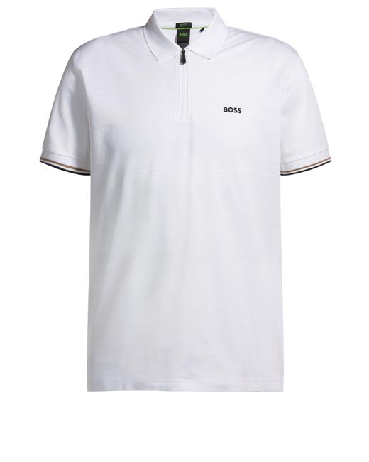 Boss Poloshirt Pima (1-tlg) in White für Herren