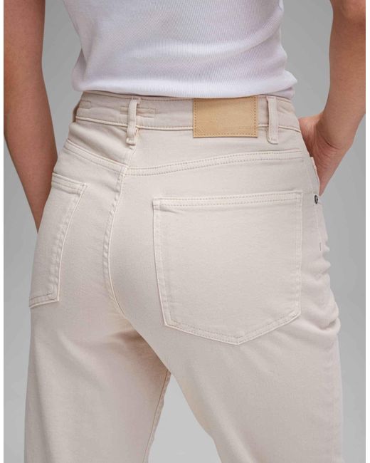 Opus White Weite Wide Cropped Jeans Momito color Gerade