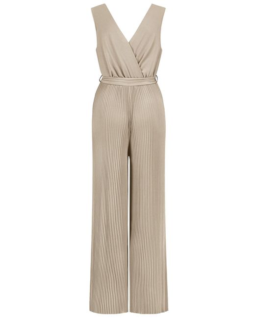 Sublevel Natural Overall Jumpsuit lange Binde Gürtel Einteiler Plissee Hose