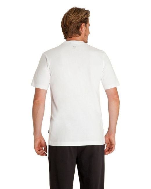 Hajo Doppelpack-T-Shirt V-Ausschnitt in White für Herren