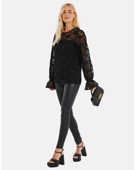 Threadbare Black Blusentop (1-tlg) mit tollen Spitzen-Elementen