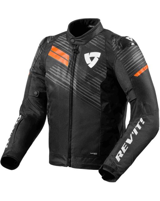 Revit Motorradjacke Apex H2O Motorrad Textiljacke wasserdicht in Black für Herren