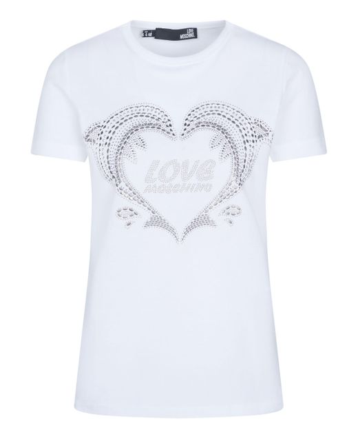 Love Moschino White Shirttop Top