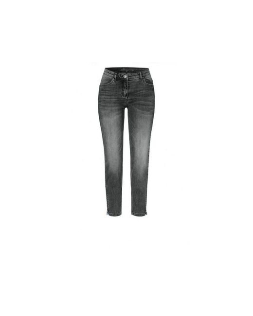 Toni Black 5-Pocket-Jeans dunkel-grau (1-tlg)