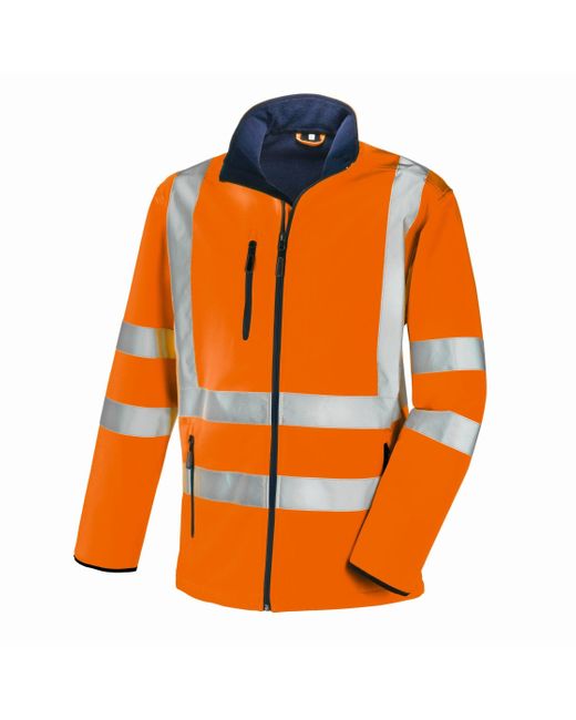 teXXor Warnschutz-Shirt Warn-Wetterschutz-Softshelljacke Niagara in Orange für Herren