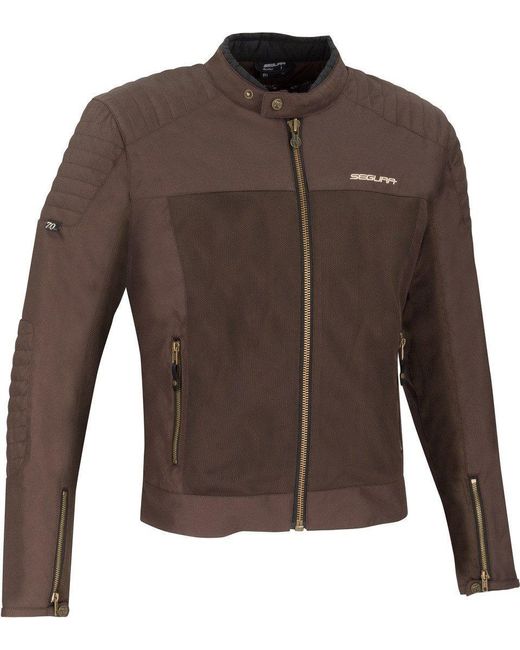Segura Motorradjacke Oskar Motorrad Textiljacke protektoren herausnehmbares in Brown für Herren