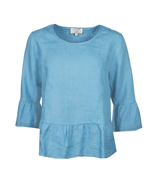 Sorgenfri Sylt Blue Klassische Bluse Dafna Volant