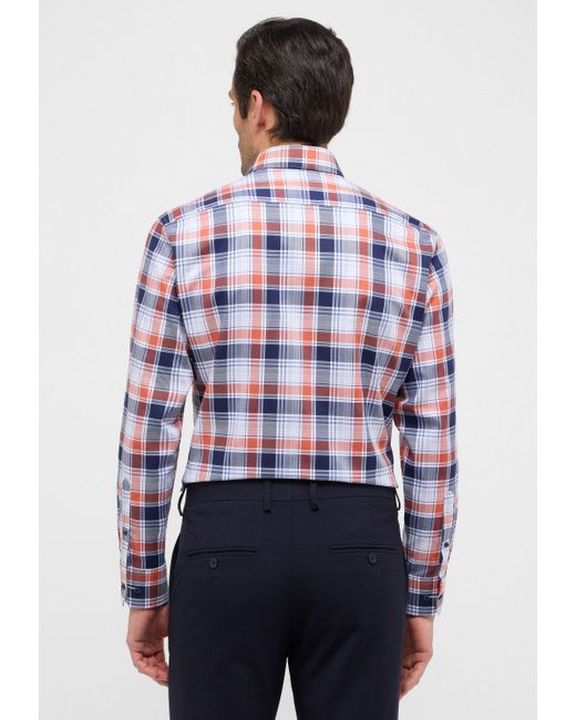 Eterna Langarmhemd MODERN FIT NON IRON (bügelfrei) in Orange für Herren