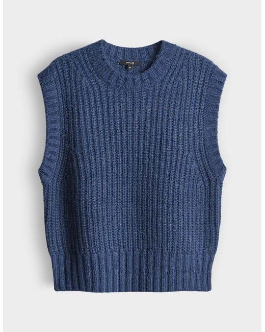 Opus Blue Strickpullover Pullunder Portuna