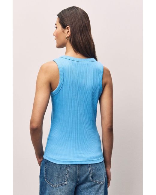 Next Blue Ä Geripptes Trägertop mit Racerback (1-tlg)