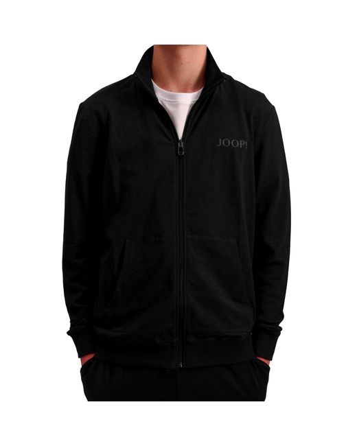 Joop! Sweatjacke Leisure Zip Front Jacket mit Markenschriftzug auf linker Brust in Black für Herren