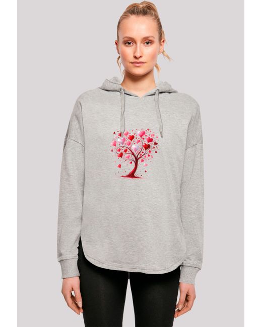 F4NT4STIC White Kapuzenpullover Herz Baum Aquarell Druck Premium Qualität