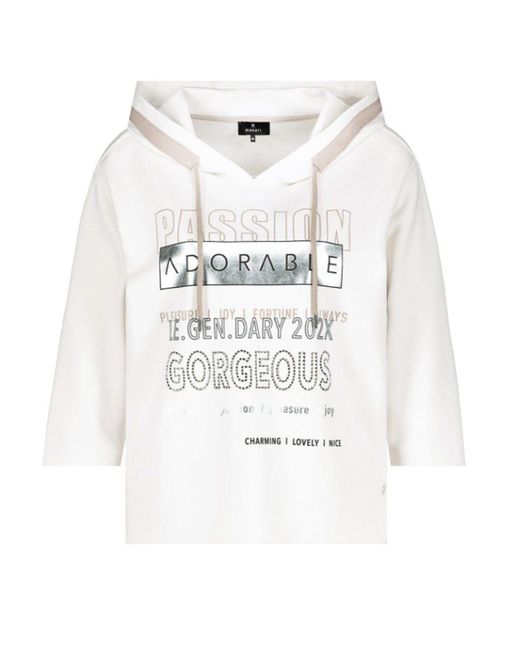 Monari Sweatshirt mit 3/4 Arm und Schrift in Weiß | Lyst DE