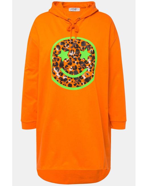 Angel of Style Orange Sweatshirt Long-Hoodie Kapuzensweater Smiley Langarm