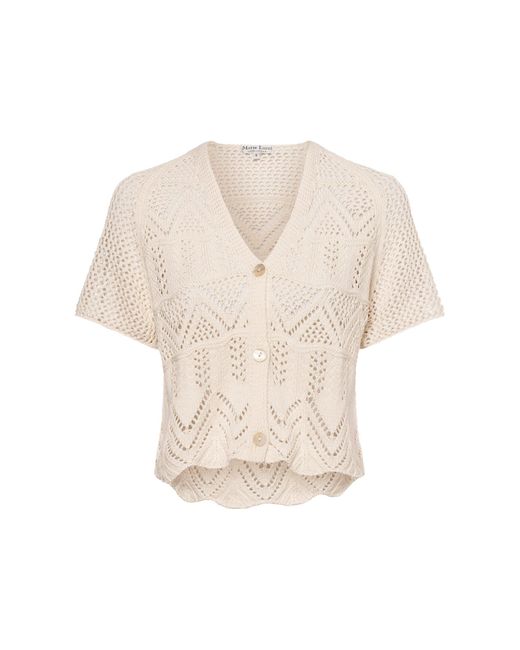 Marie Lund White Strickjacke
