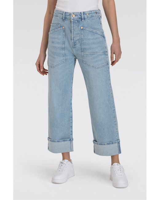 M·a·c Blue Bequeme Jeans BAGGY straight
