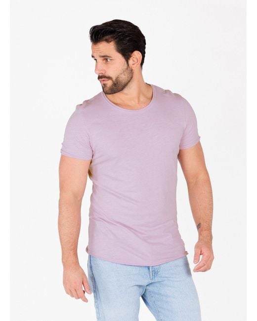 Key Largo T-Shirt MT BREAD NEW round in Purple für Herren