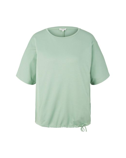 Tom Tailor Green T-Shirt (1-tlg) Drapiert/gerafft