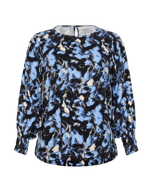 Kaffe Blue Langarmbluse Langarm-Bluse KClurana Große Größen