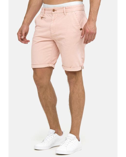 INDICODE Chinoshorts Cuba aus 100% Baumwolle in Pink für Herren