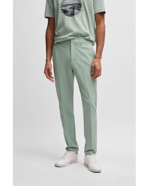 Boss Stoffhose T-Commuter aus wasserabweisendem Stretch-Gewebe (1-tlg) in Green für Herren