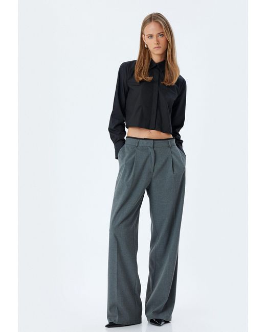 Koton Blue Palazzohose Normale Leibhöhe Wide Leg