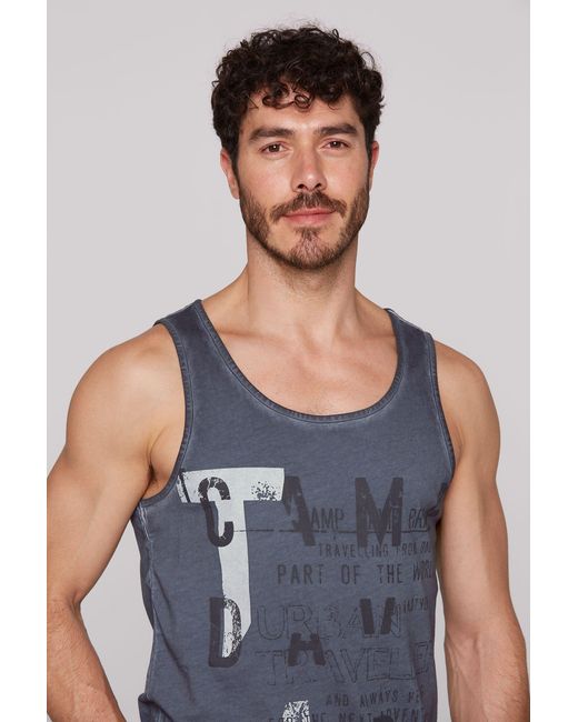 Camp David Tanktop aus Baumwolle in Blue für Herren
