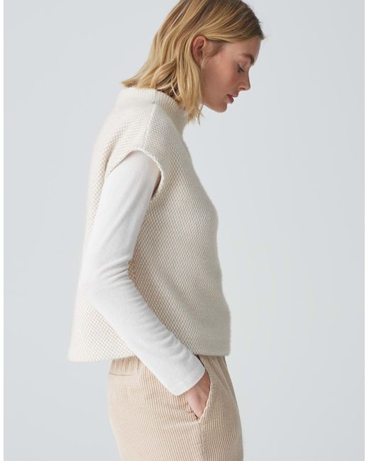 Opus White Pullunder GOFIR Loose in zweifarbiger Struktur