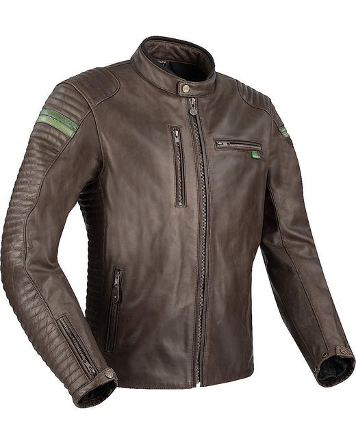 Segura Motorradjacke Cobra Motorrad Lederjacke herausnehmbares Innenfutter in Brown für Herren